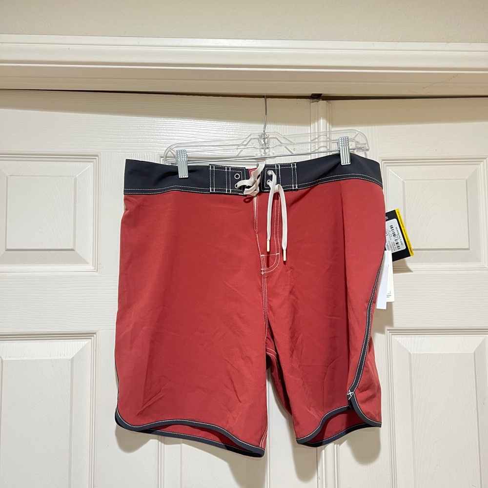 Quiksilver Original Scallop‎ Boardshorts - Orange Size 34 New